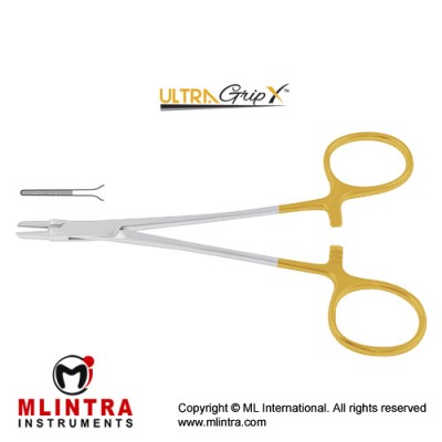 UltraGripX™ TC Ryder-Vascular Needle Holder Stainless Steel, 12.5 cm - 5"